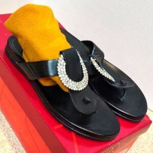Aerosoles Black Bling Sandals  